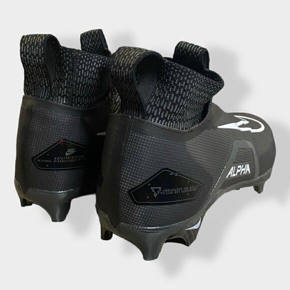 Nike Alpha Menace Elite Flyknit 3 Black Football Cleats CT6648-010 Mens size 11 - Picture 4 of 10